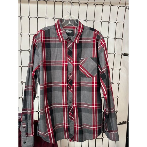 Set Of 4 Mens Long Sleeve Plaid & Checkered Shirts Size M Structure Zoo York - Picture 8 of 16